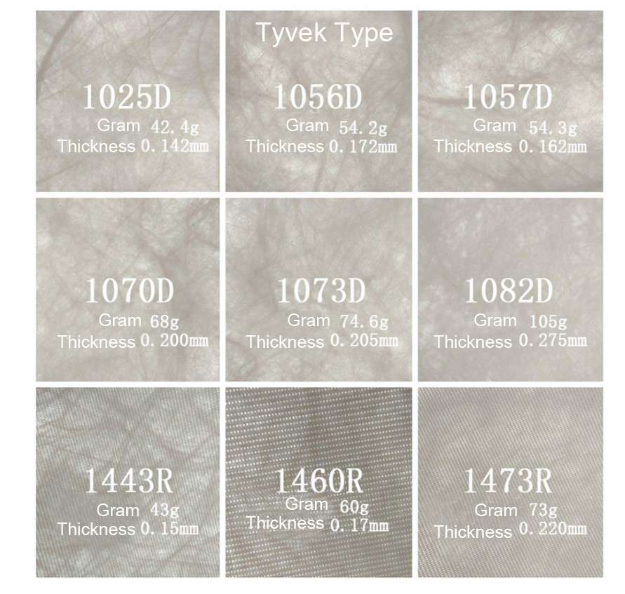 tyvek different type