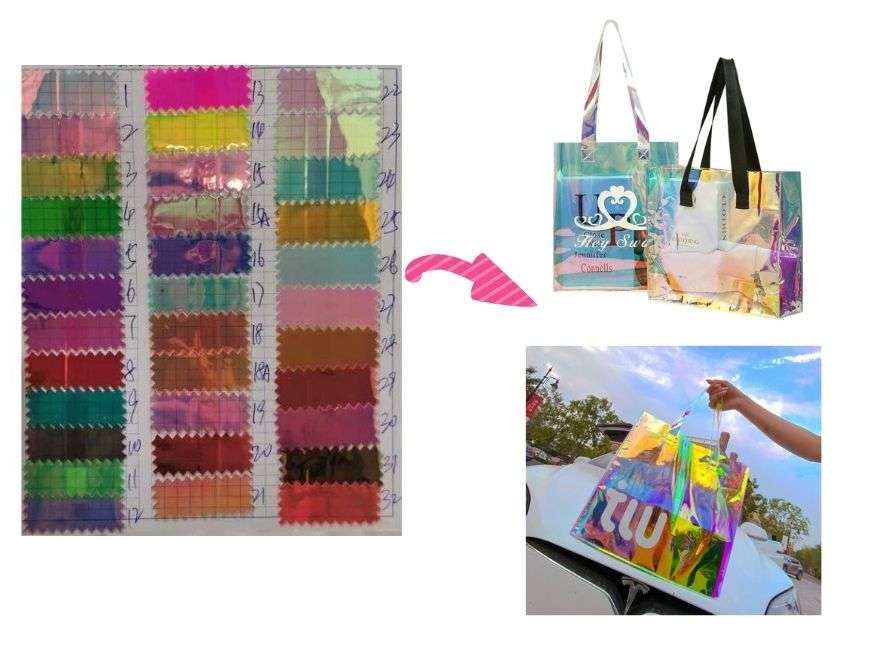 Biben holographic PVC fancy bag color
