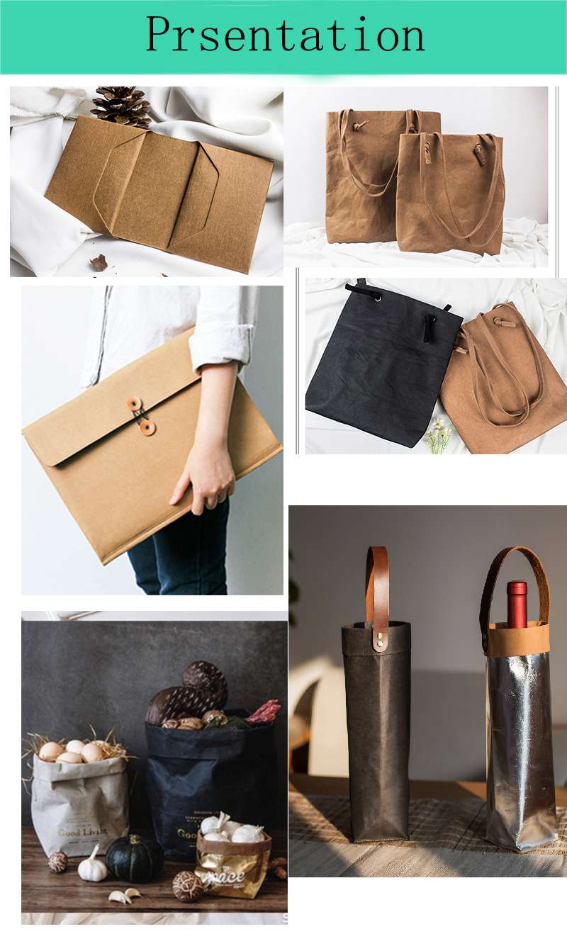 washable kraft paper bag presenation