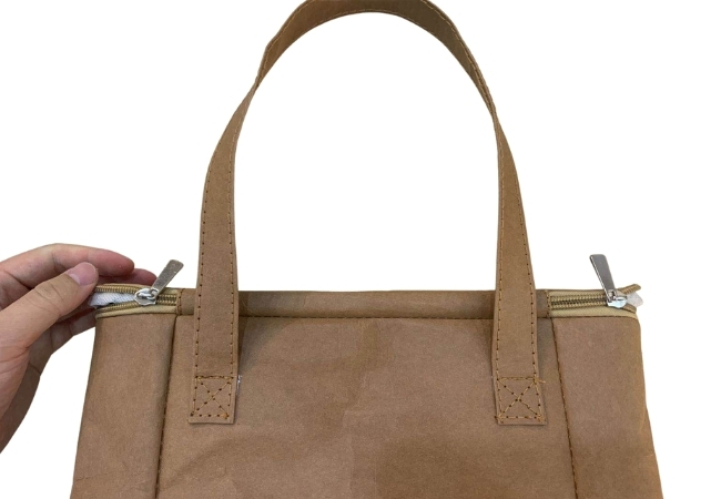 Washable Kraft Paper Cooler Tote Bag