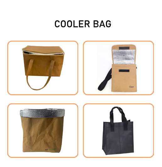 Washable kraft paper cooler bag