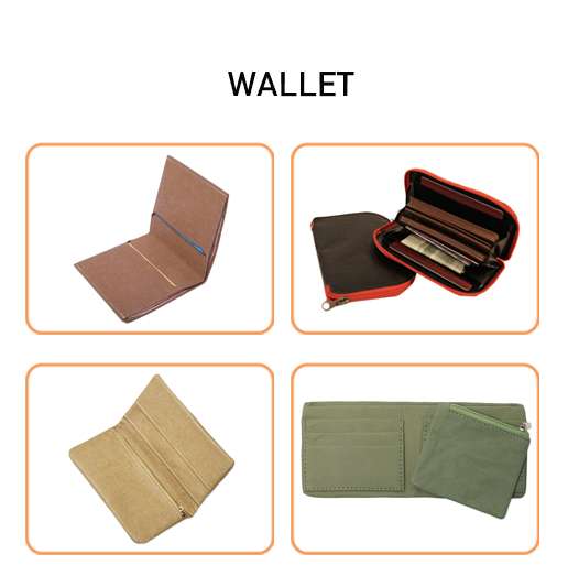 Washable kraft paper wallet