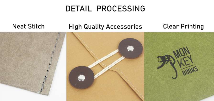 washable kraft paper detail processing