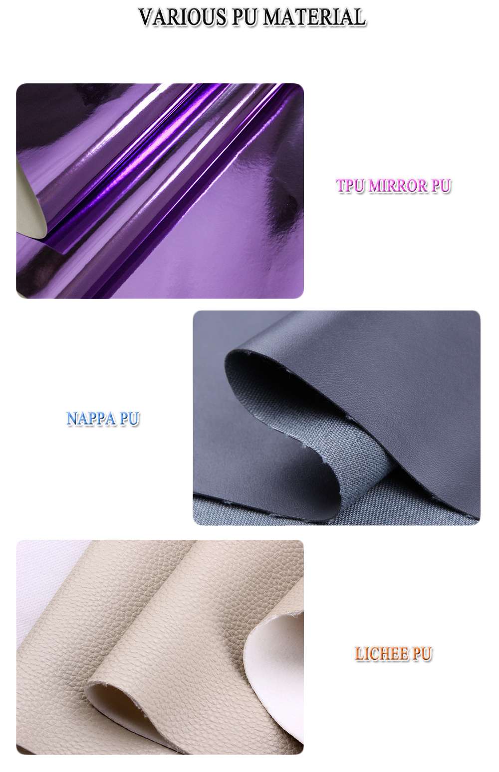 VARIOUS PU MATERIAL