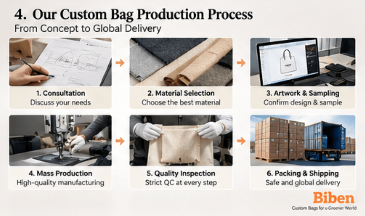 Custom packaging bag manufacturing process from material selection to quality inspection